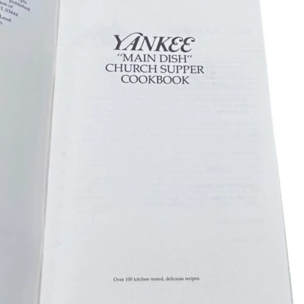 Yankee's Main Dish Church Supper Cookbook 1980 Yankee‎ Magazine Paperback